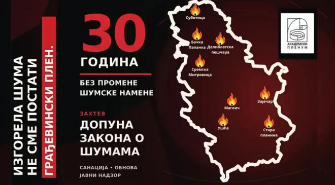 Akademski plenum za izmenu Zakona o šumama – posle požara zabrana gradnje 30 godina