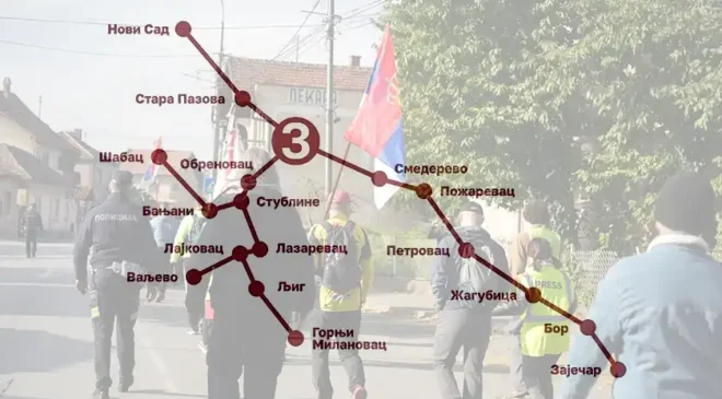 Krenula istočna studentska pešačka tura, Smederevo pretposlednja stanica