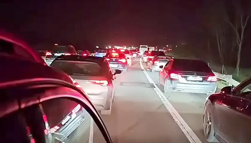 guzva na auto putu kod velike plane