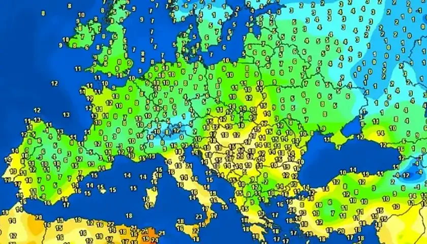 najtopliji 28 januar