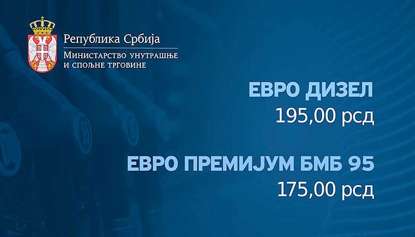 nove cene goriva