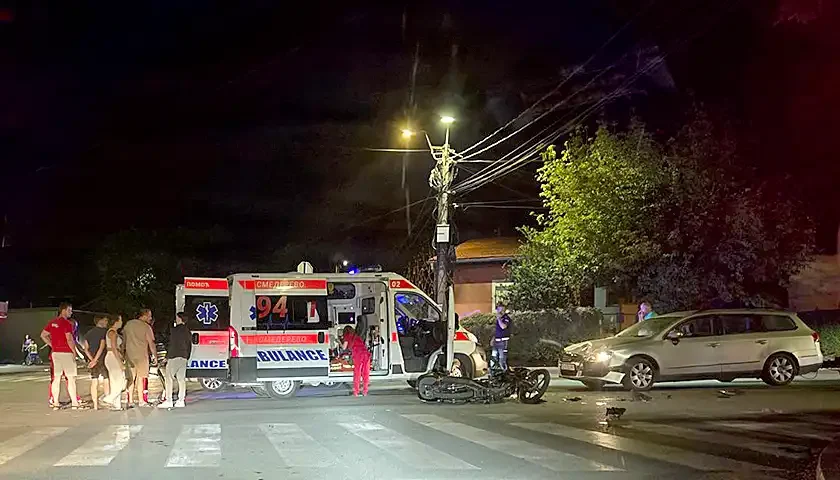 oboren motociklista na carini