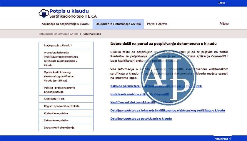 potpis u klaudu