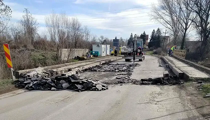 radovi na mostu na reci ralji