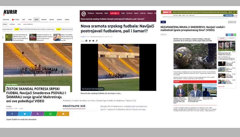 samari i vredjanje posle utakmice - da li