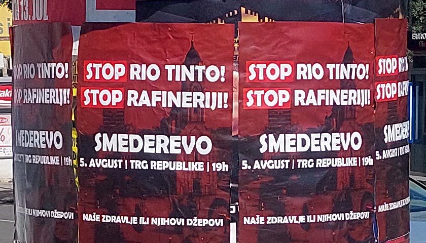 stop rio tinto plakati