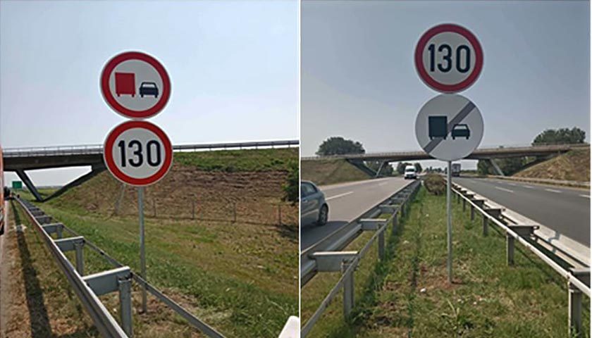zabranjeno preticanje teretznim vozilima
